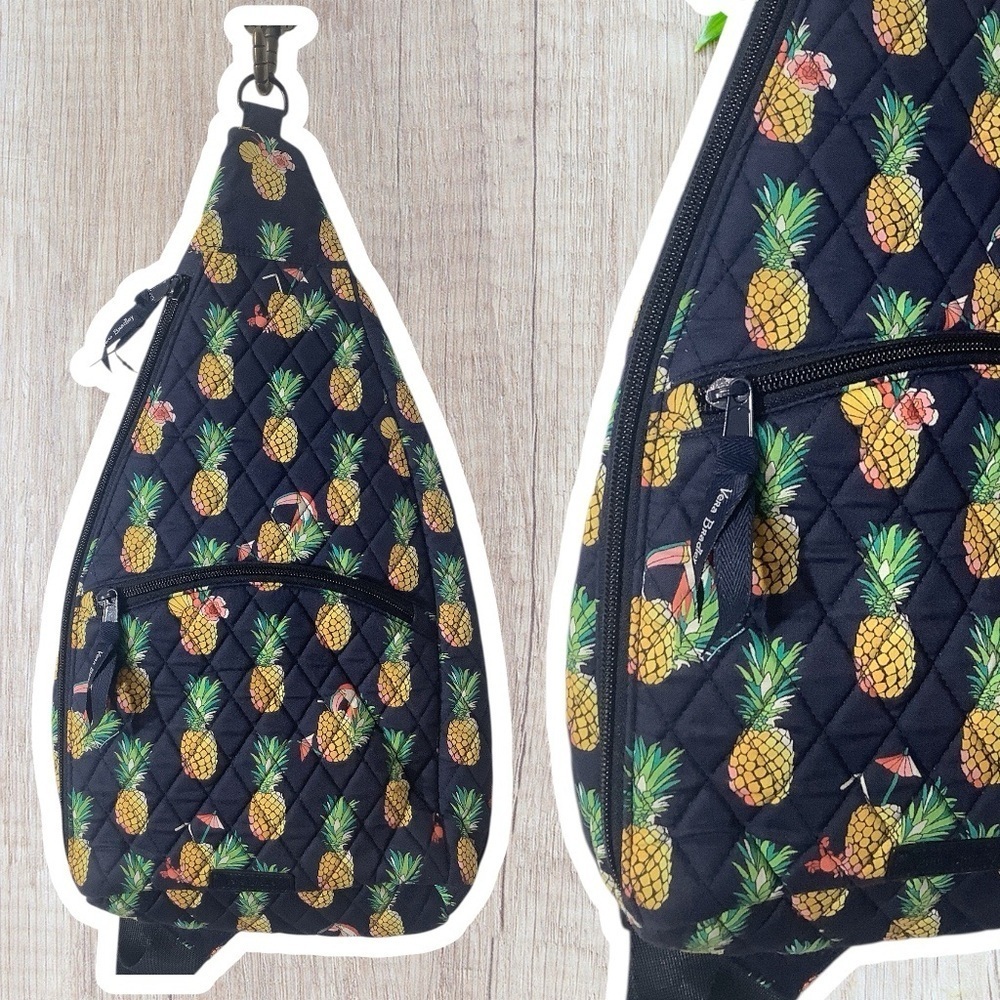 Vera Bradley NWOT- Pineapple Print Quilted Sling Bag - tropical backpack - vacay